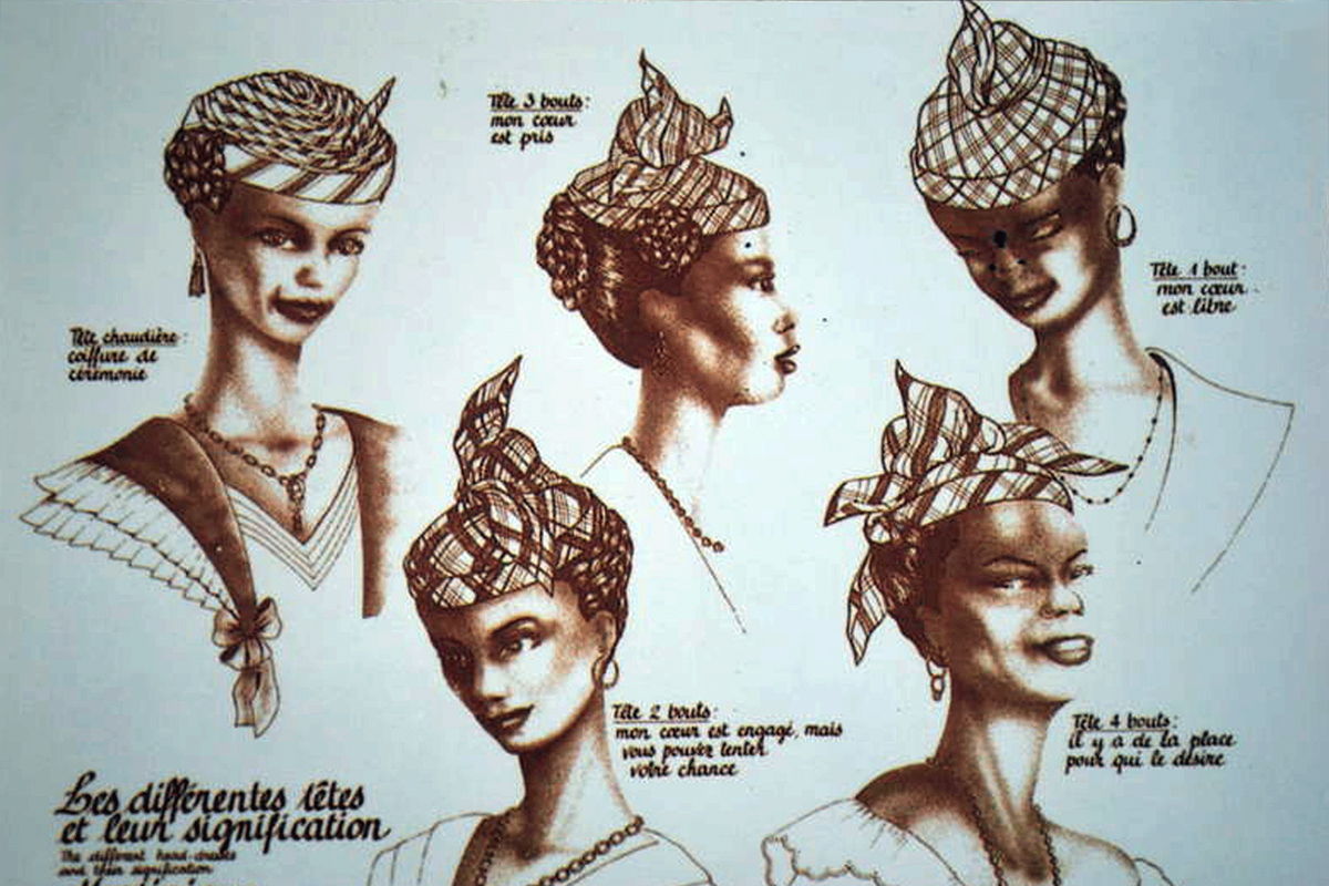 Creole women's headdress in Martinique
