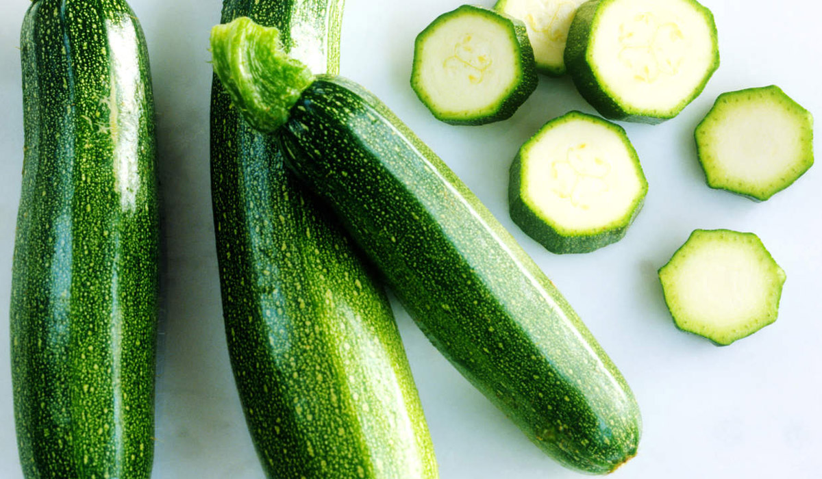 Zucchinis with  pieces