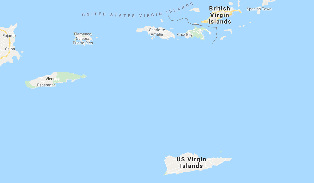Carte des Îles Vierges Américaines