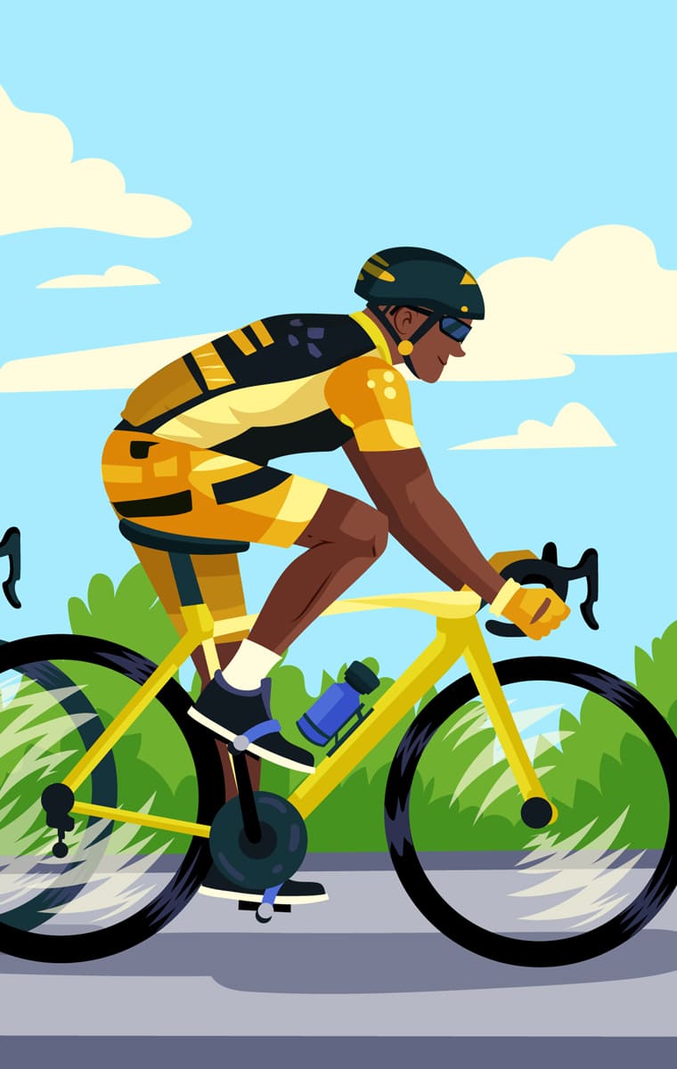 2 cyclistes durant une course