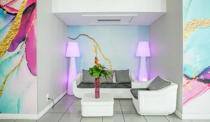 Entrance to the La Valmenière hotel