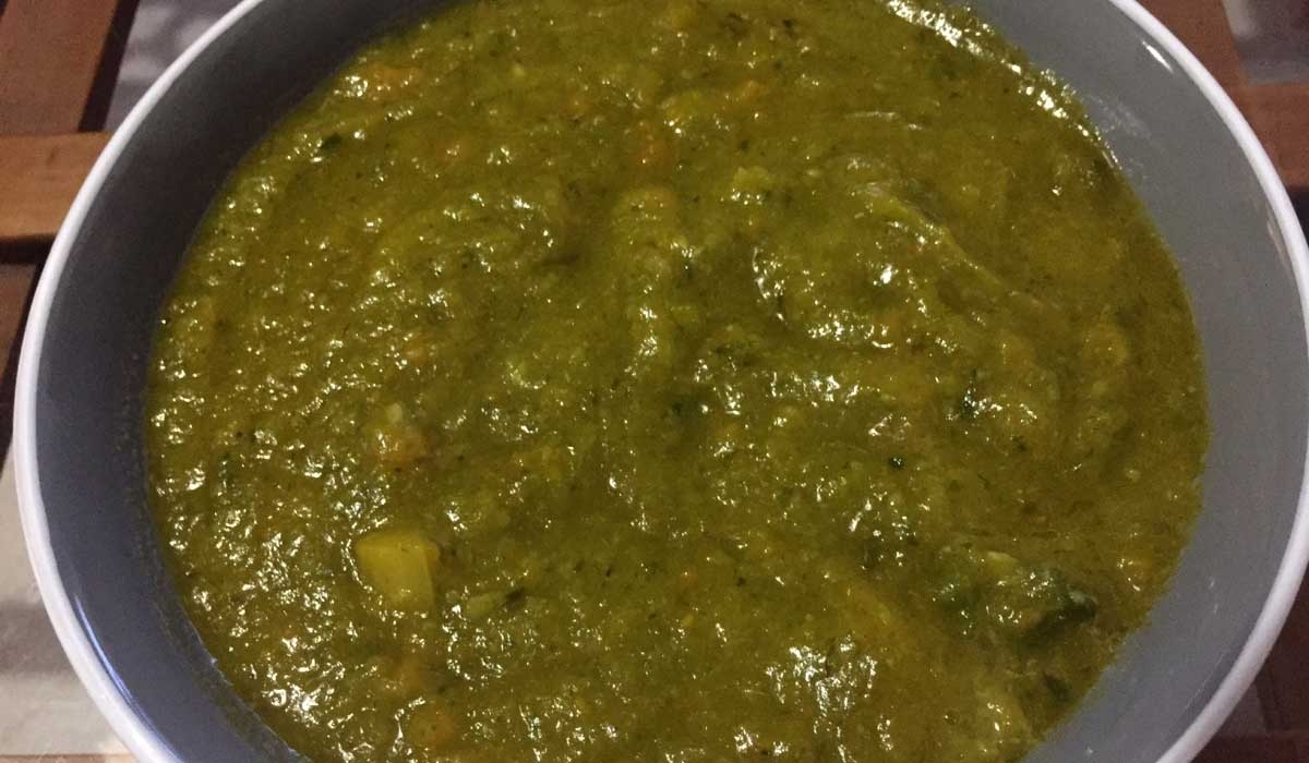 West Indian green soup or Calaloo