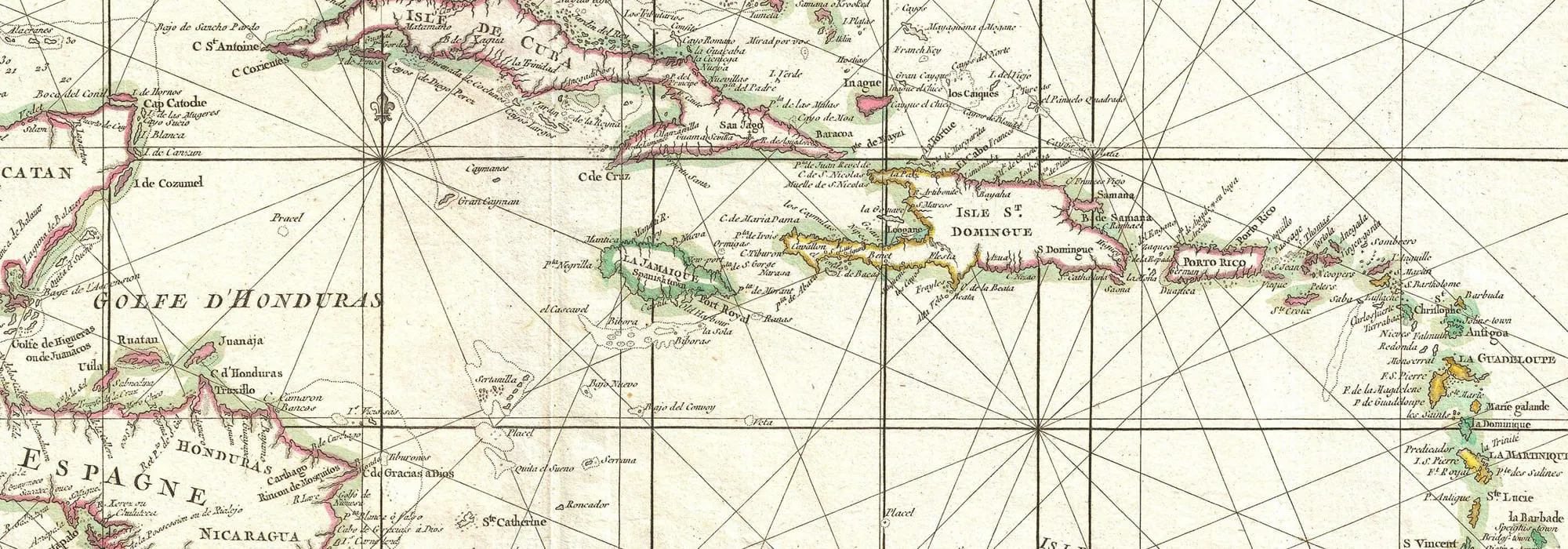 Historical map of the Caribbean