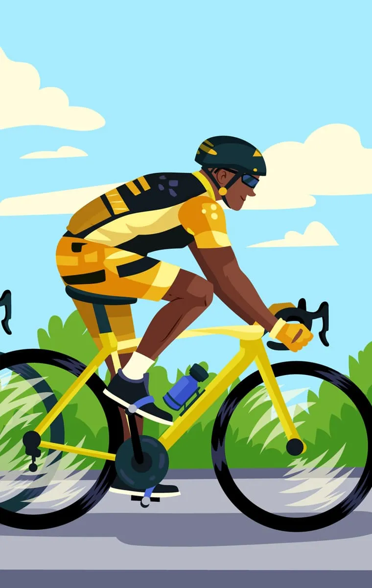 2 cyclistes durant une course