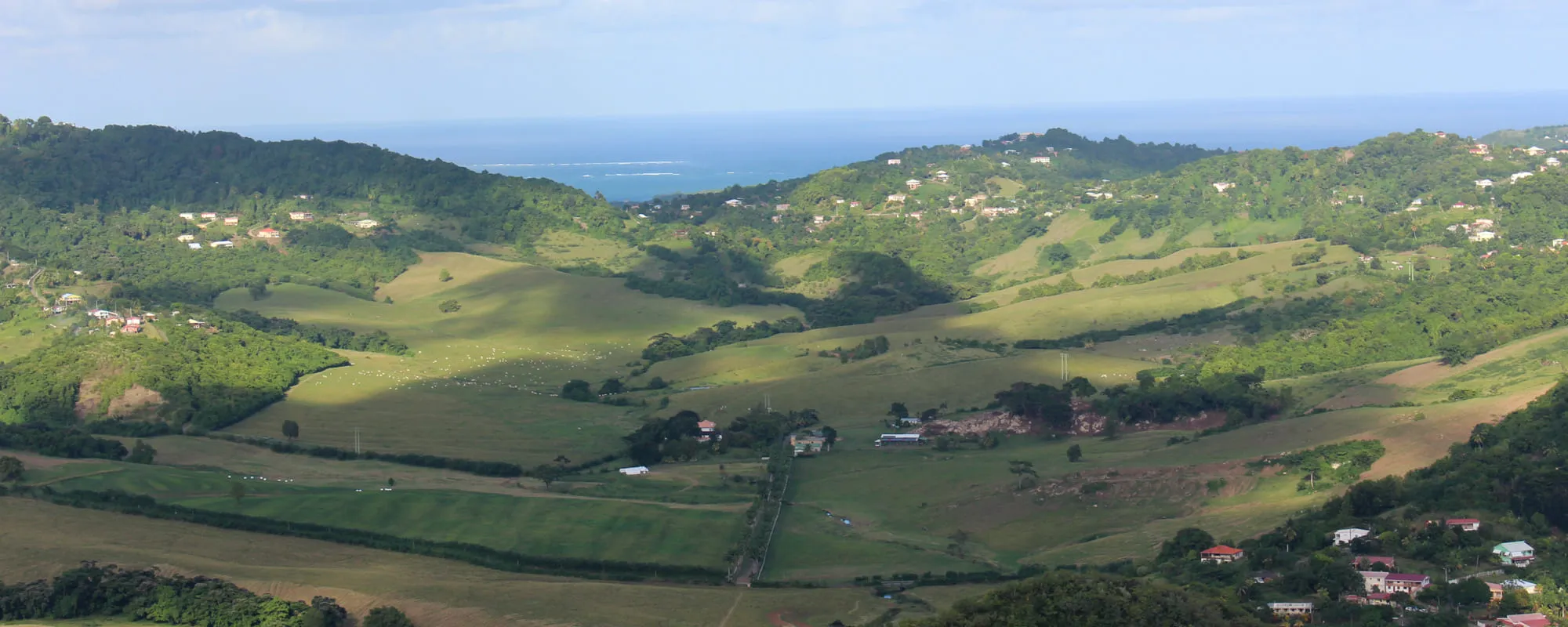 Vue du sud de la Martinique depuis les hauteurs