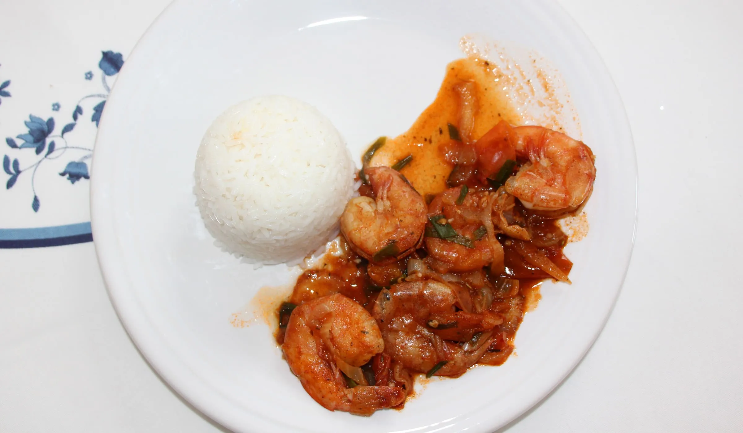 Crevettes casserole with rice