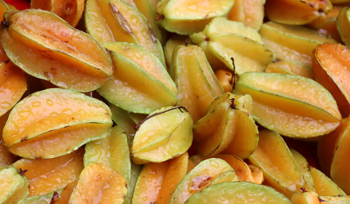Star fruit for sale at the market in Fort-de-France Star fruit for sale at the market in Fort-de-France