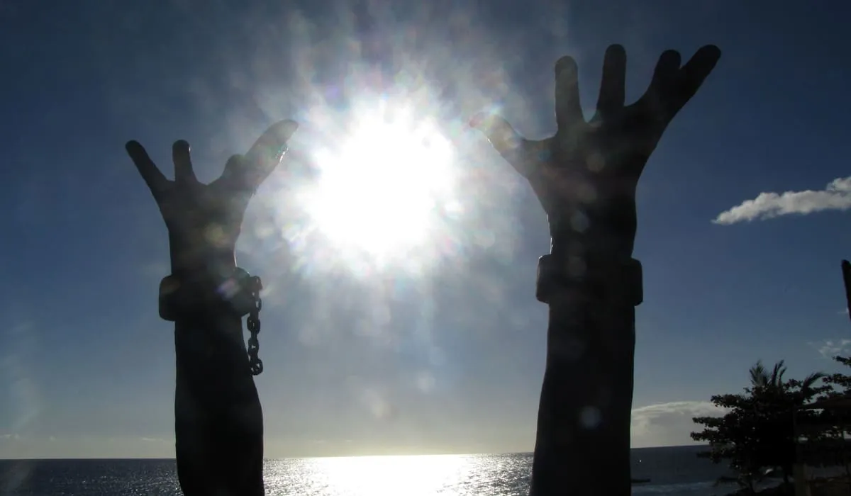 Monument in memory of slavery at Le Prêcheur Monument in memory of slavery at Le Prêcheur