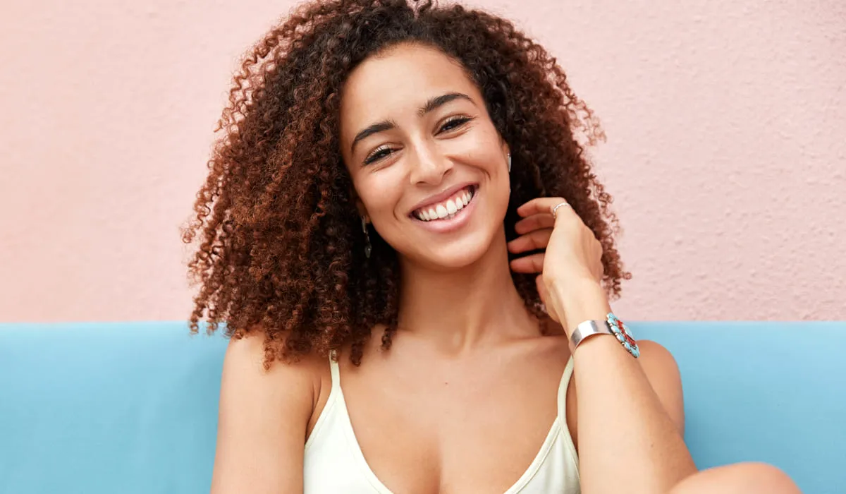 Woman smiling