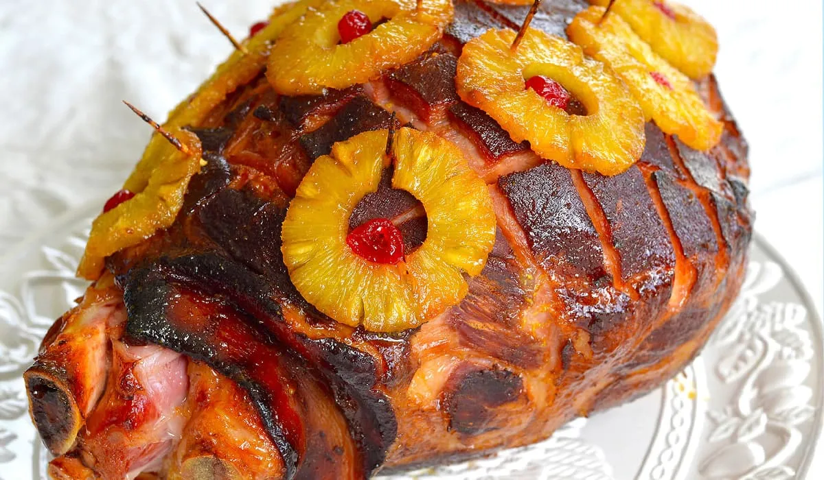 Jambon de Noël à l'ananas